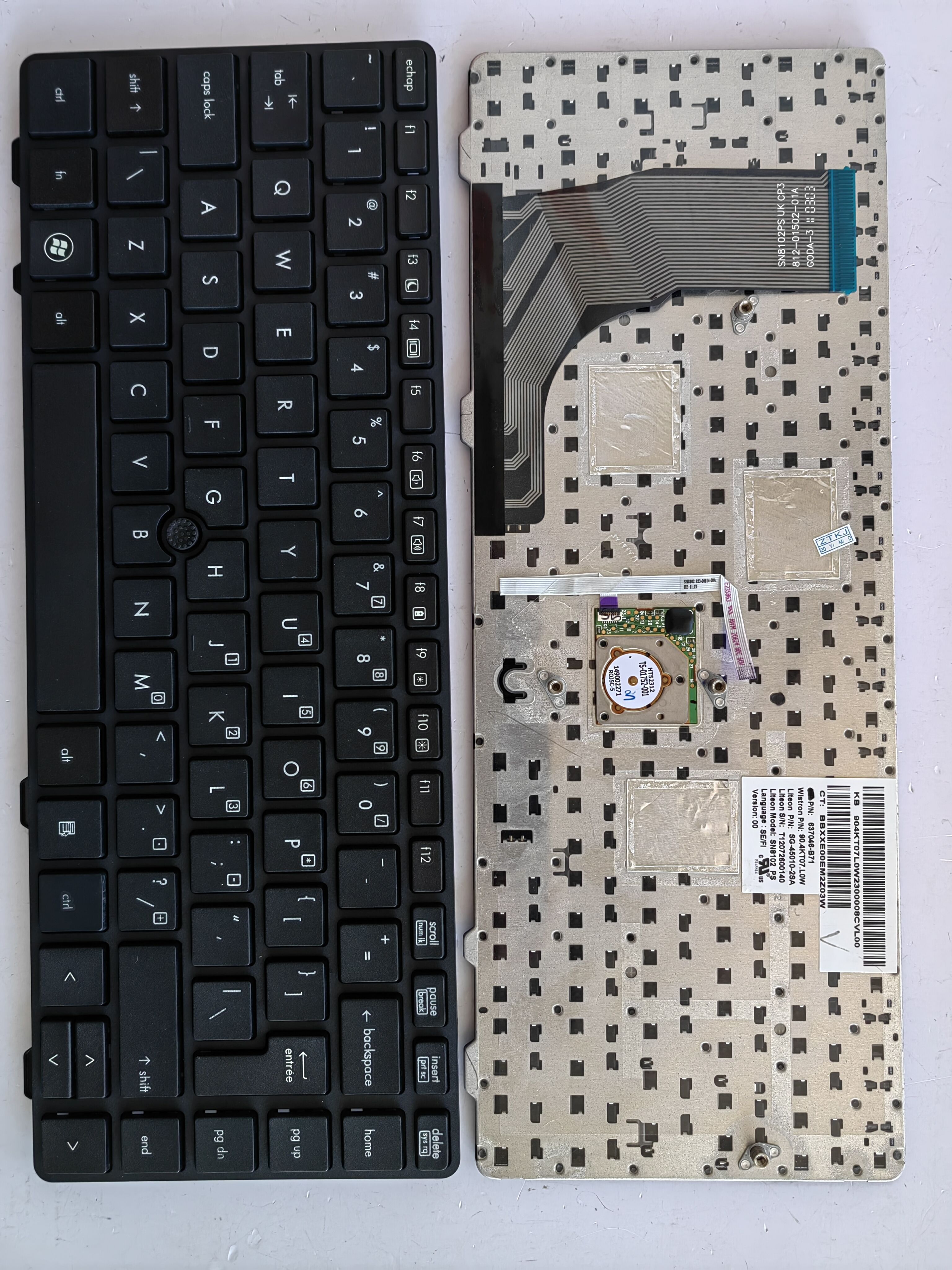 Picture of New Replacement Laptop Keyboard For HP 6360B BLACK FRAME BLACK (OEM) UI Layout